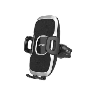 Preminium Leather Design Cradle、Button Release Clip Car Air Vent Holder Cell Phone Mount Holder Factory Direct Wholesale