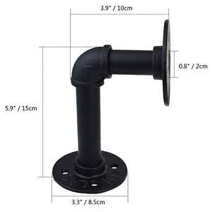 תעשייתי כפרי נחושת צינור צף מתכוונן צינור מדף סוגר - Product Image 4