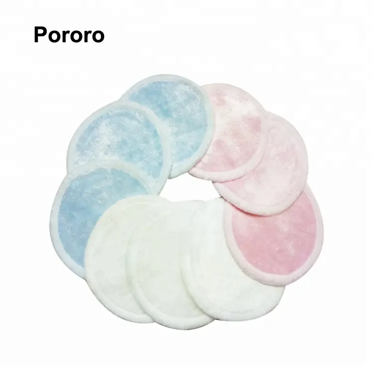 Eco Soft care 8cm washable makeup pads Round Facial Cleansing Absorbing Cotton Rounds for Face