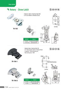 Serrure à papillon TS-153-ST pour boîte à outils, serrure rotative pour caisse en bois, serrure à aile tournante réglable pour boîte à outils, loquet à bascule pour valise de transport - Product Image 3