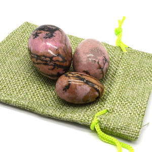 Auténticos huevos <span class=keywords><strong>de</strong></span> Rodonita Yoni al por mayor, artesanías <span class=keywords><strong>de</strong></span> piedra semipreciosa Natural para la salud pélvica, recuperación posparto, bienestar Sexual - Product Image 5