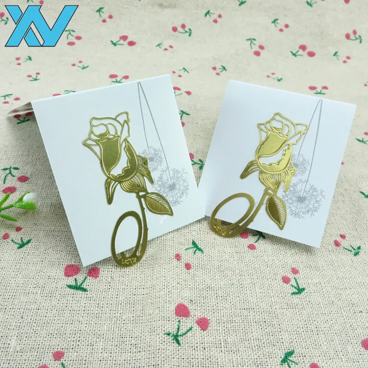 Fancy gift shapes metal bookmark of laser engraving