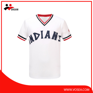 widely used english printing design white baseball jersey - Product Image 1