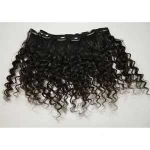 Alibaba best sellers unprocessed raw virgin hair curly clip in human hair extensions