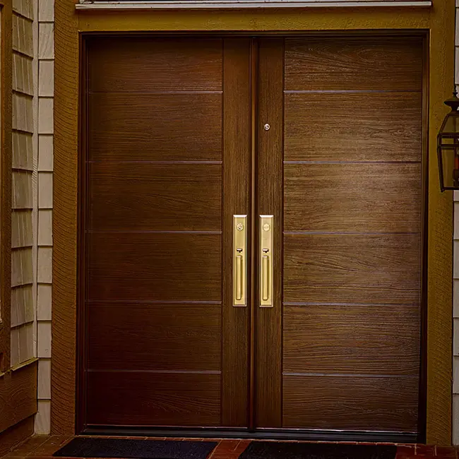 High quality modern design wooden doors house main gate front rotate wooden door