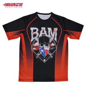 Op Maat Gemaakte Heren Polyester Sublimatie Honkbal Jersey Gestreepte Softbal Shirts - Product Image 4