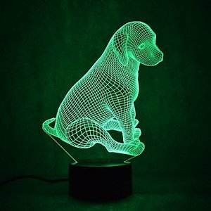 Lampada LED 3D a Forma di Animale, Luce Notturna da Tavolo con Illusione Ottica, Touch, 7 Colori Cangianti - Product Image 2