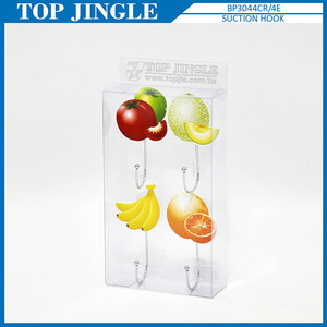 4pcs Nouveauté Fancy Food Shape Petits crochets d'aspiration en plastique - Product Image 1