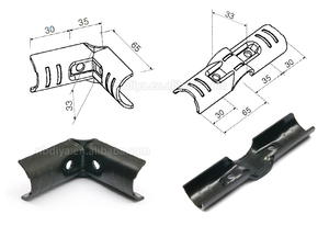 28mm צינור מחבר מתכת משותף מהדק מחבר Industria רזה מתלה צינור מערכת עבור רולר placon - Product Image 4