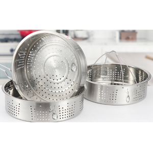 Steamer Basket con Divisorio Misura Vaso di 5 6 8 qt Pentola A Pressione In Acciaio Inox - Product Image 3