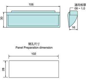 HP-004ลิ้นชักตู้ฮาร์ดแวร์ในครัว,มือจับแบบฝังซ่อนมือจับแบบฝัง - Product Image 4