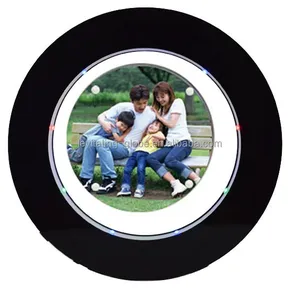 Black Round shape floating photo frame