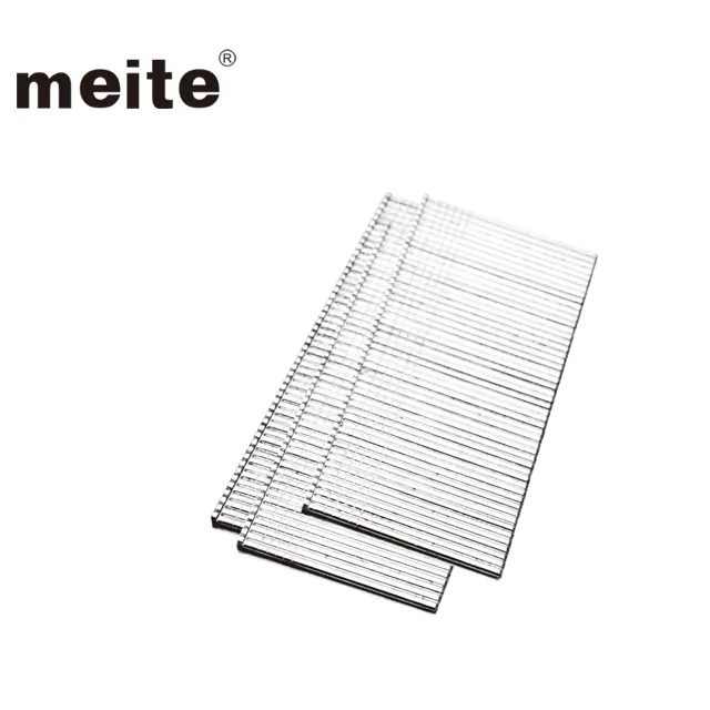 MEITE 18GA 고품질 산업 학년 공장 판매 아연 도금 금속 스테이플 전기 스테이플 f 스트립 헤드리스 브래드 네일