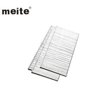 MEITE 18GA उच्च गुणवत्ता औद्योगिक ग्रेड फैक्टरी बेच जस्ती धातु स्टेपल बिजली स्टेपल एफ पट्टी नेतृत्वहीन ब्रैड नाखून