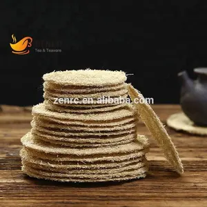 Ökologie kultur Raw Aged Loofah Sponge Küchen matte für Tee tasse Kettle Roaster