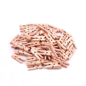 Fashional vente en gros 2.5 cm couleur bois naturel Mini pince en bois/chevilles fantaisie trombone <span class=keywords><strong>pinces</strong></span> à linge - Product Image 6