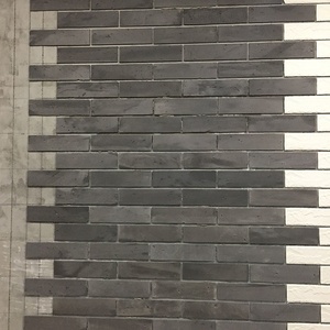 Refrakter Tuğla Duvar Kağıdı Duvar Panelleri 2 cm Açık Beyaz Seramik metro fayansı - Product Image 6