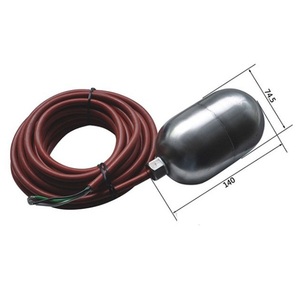 Alta Temperatura SUS304 24VDC de acero inoxidable micro flotador interruptor de nivel de 1.5kw 1Atm 4m cable - Product Image 1