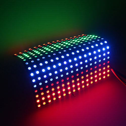 apa102c 3D LED light Matrix flexible screen panel 256 leds