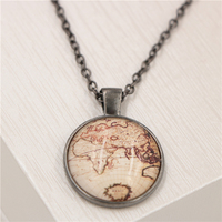 Collier GPS en forme de globe à bouton-pression pas cher en gros pour les jeunes 2017