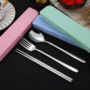 <strong>Portable</strong> <strong>Cutlery</strong> <strong>Set</strong> Travel <strong>Cutlery</strong> <strong>Set</strong> with case Stainless Steel Fork Spoon Chopsticks - Product Image 3