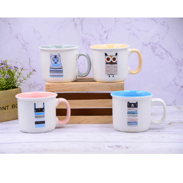Ceramic Blank Coffee Mug Printed Logo Wholesale Camping Custom Ceramic Enamel Mug
