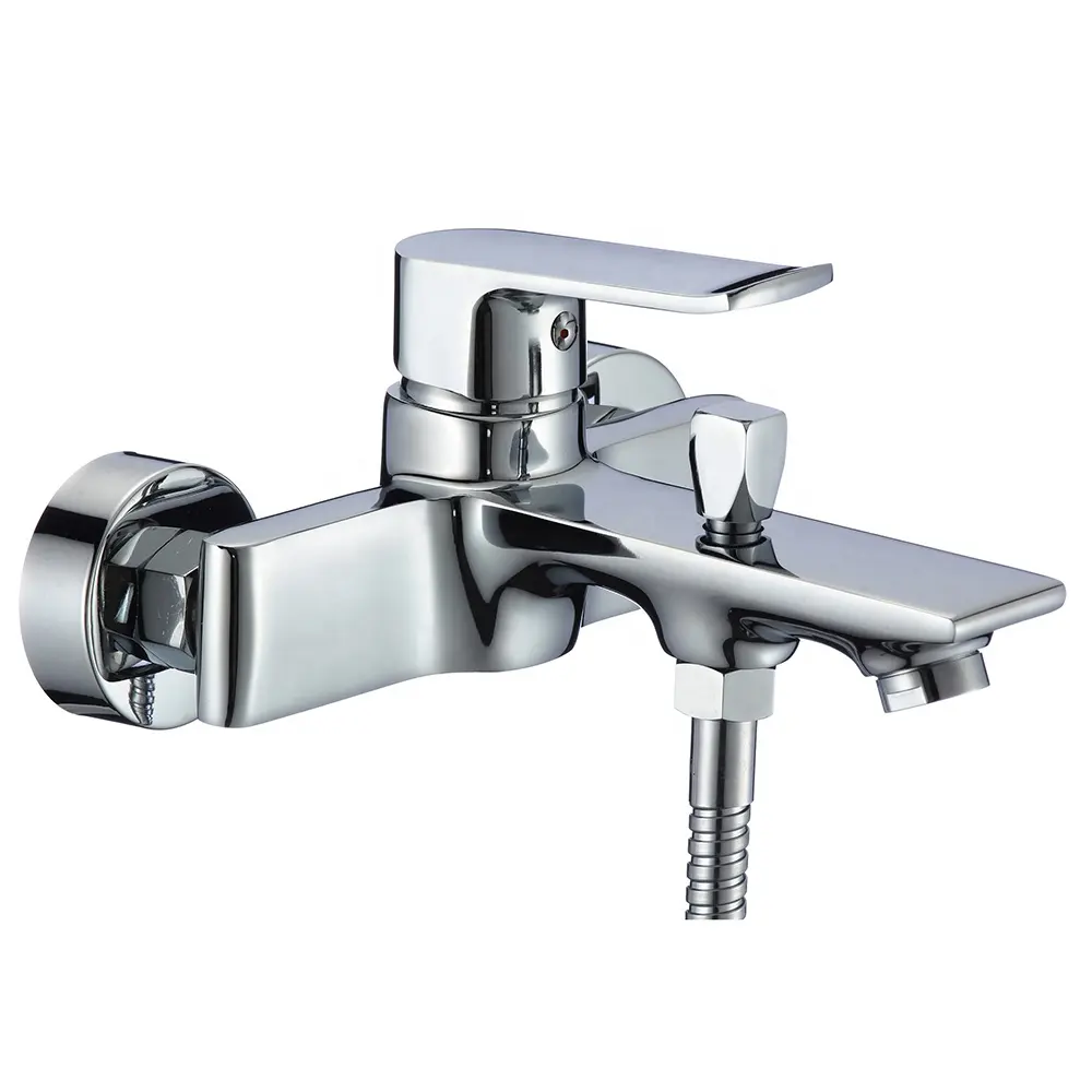 B0078-B Chrome finish bath shower faucet single handle zinc wall mounted bath mixer tap