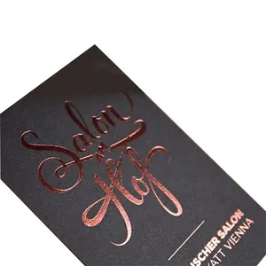 Benutzerdefinierte Luxus Rose Goldprägung Holz Druck Spezielle Visitenkarte