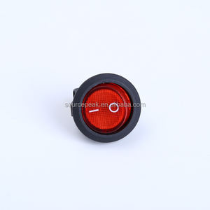 Interruptor de encendido y apagado redondo para dispensador de agua, 10A, <span class=keywords><strong>125</strong></span>/250V, CA, Color rojo, T125 - Product Image 2