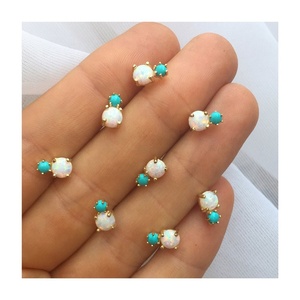 أقراط عقيق مرصعة بالفضة عالية الجودة - Product Image 4