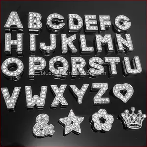 2015 strass alfabeto fai da te 10 millimetri lettera presentazione di fascino della catena chiave
