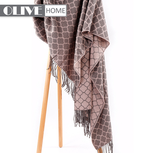 2018 Printemps vente Chaude Léger Géométrique Super Doux Tissé <span class=keywords><strong>100</strong></span> Acrylique Couverture - Product Image 2