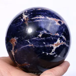 Artigianato di pietre preziose semipreziose sfera di Sodalite blu naturale sfera di cristallo di quarzo curativo