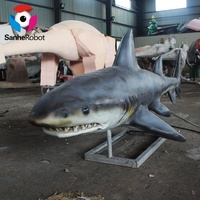 Modèle d'animal marin grandeur nature Animatronique Requin grandeur nature Robot réaliste Modèles animatroniques Parc à thème
