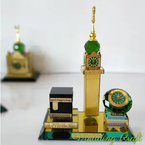 Crystal Kaaba Diamond Clock+Clock Tower Office Decoration