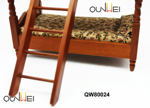 Meubles de maison de poupée, livraison gratuite, 1:12, girafe, <span class=keywords><strong>lit</strong></span> superposé pour enfants, avec échelle - Product Image 4
