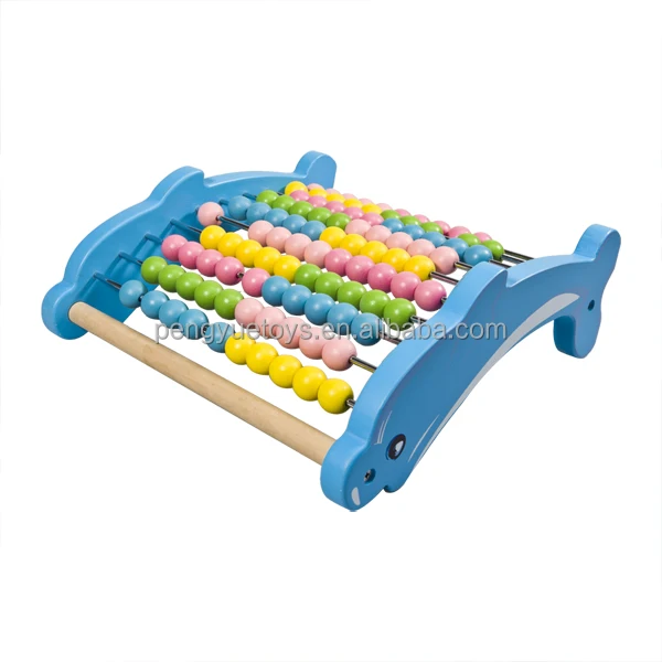 Классический деревянный Абакус, обучающая счетная игрушка, математический инструмент для малышей с красочными бусинами