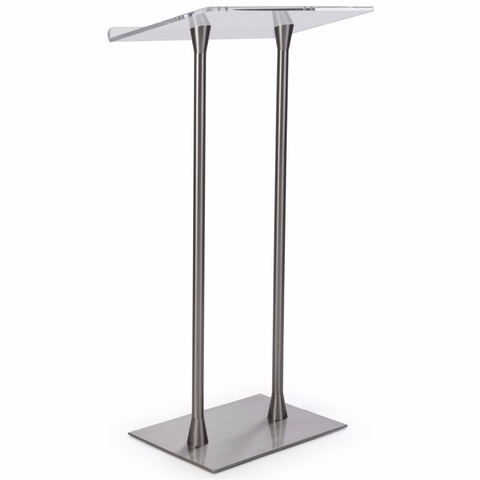 Clear Acrylic Tabletop Podium - 23.5" W X 10" H X 14" D, Lightweight Portable Lectern For Classroom, Office, Church, Assembled