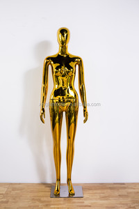 Maniquí femenino <span class=keywords><strong>sin</strong></span> rostro a la moda en cromo plata oro rosa maniquíes producto - Product Image 3