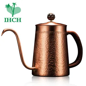 Wholesale personalized 700ml brass copper pour over turkish coffee tea pot