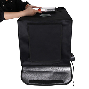 Tente <span class=keywords><strong>pliable</strong></span> pour <span class=keywords><strong>studio</strong></span> photo 40*40*40cm avec 3 couleurs de <span class=keywords><strong>fond</strong></span> <span class=keywords><strong>et</strong></span> 2 bandes lumineuses LED pour la prise de vue. - Product Image 4
