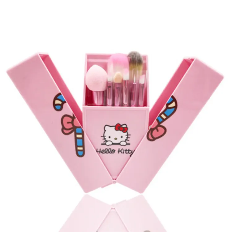 2024 Новый стиль Милая упаковочная коробка розовая 8 шт. уникальная Кисть для макияжа Kitty многофункциональная косметичка для путешествий