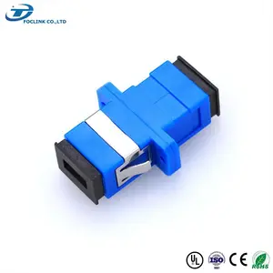 SC PC/UPC SM SX Blue Plastic Adapter With flange