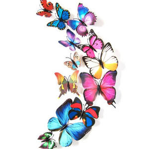 Unionpromo الملونة PVC 3D فراشة ملصقات جدار ديكور المنزل - Product Image 3