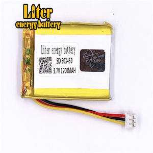 Plug 2,0-<strong>3</strong> P <strong>3</strong>,7 603450 1200 mAh rechargeable LiPo battery solar rechargeable lithium-ion polymer lithium battery with PCM - Product Image 2