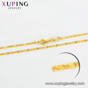Bijoux en plaqué or 24K, collier de luxe et chaîne en or, pour les femmes, tendance, 44890 - Product Image 5