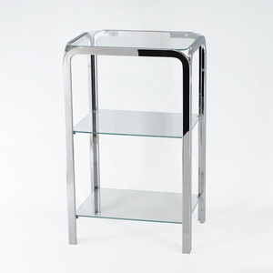Simple 3-tier Bathroom <b>Corner</b> Shower Glass <b>Shelf</b> - Product Image 1