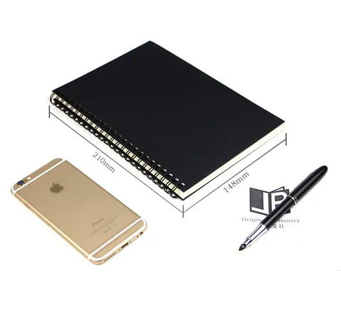 Spiral Notebook A5 Kraft notebook Notepad with Craft Paper Cover Dot Grid Blank Line Filler Paper Office School Supplies