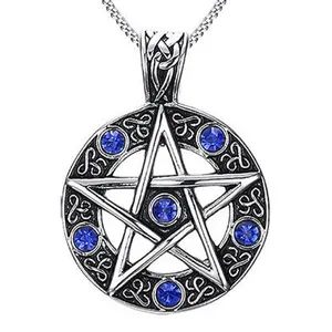 Wholesale Stainless Steel Crystal Pentagram Pendant