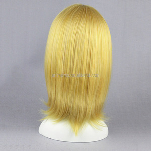 Peluca de pelo de Cosplay sintético para chicas rubias de longitud media de 45cm, Peluca de Cosplay de Anime Touhou Project Alice Margatroid - Product Image 5
